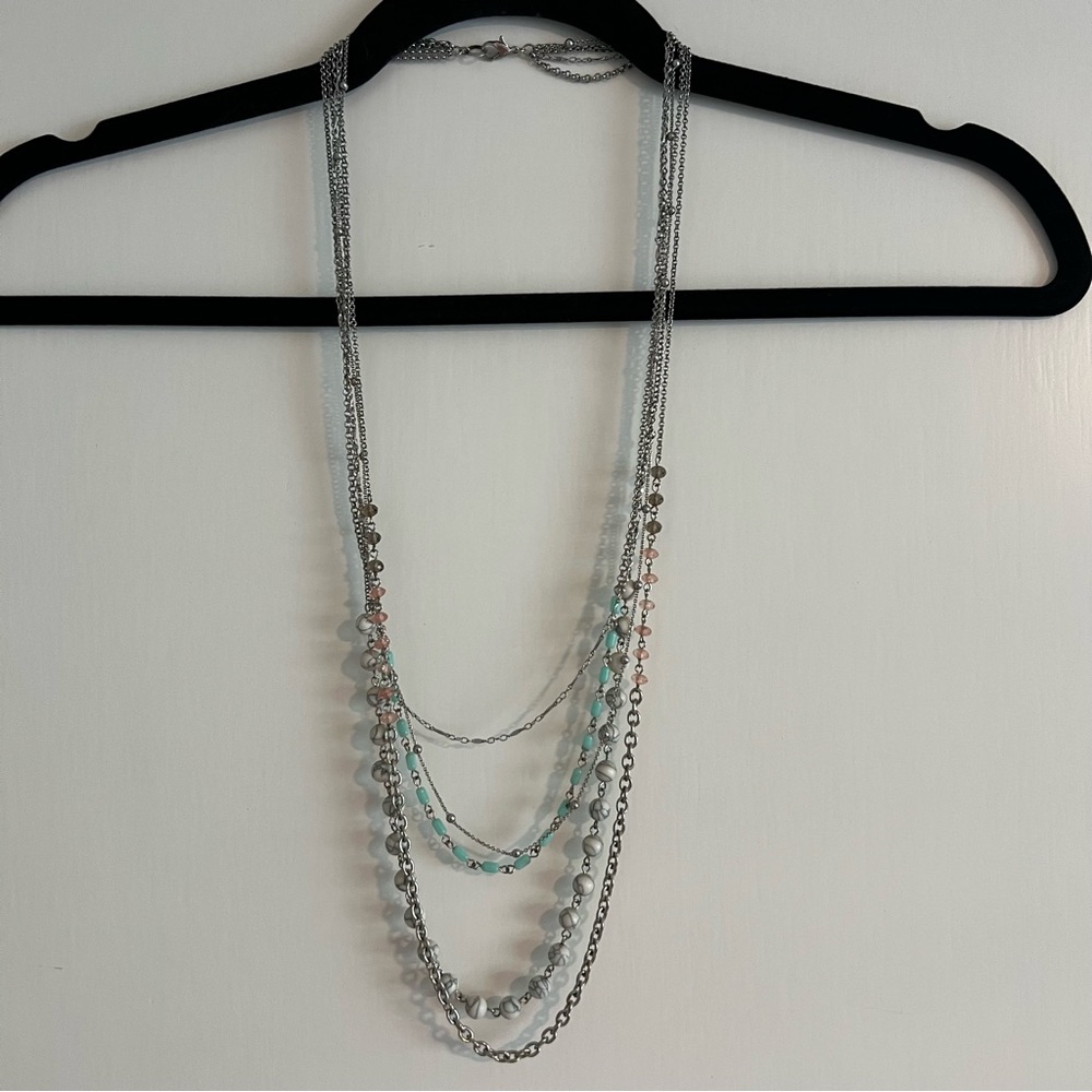 Anthropologie layered necklace with beads